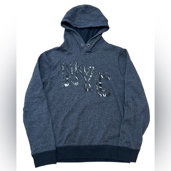 Brooklyn Calling N.Y.C Unisex Grey Black NYC Logo Hoodie Sweatshirt Size L - Picture 1 of 7